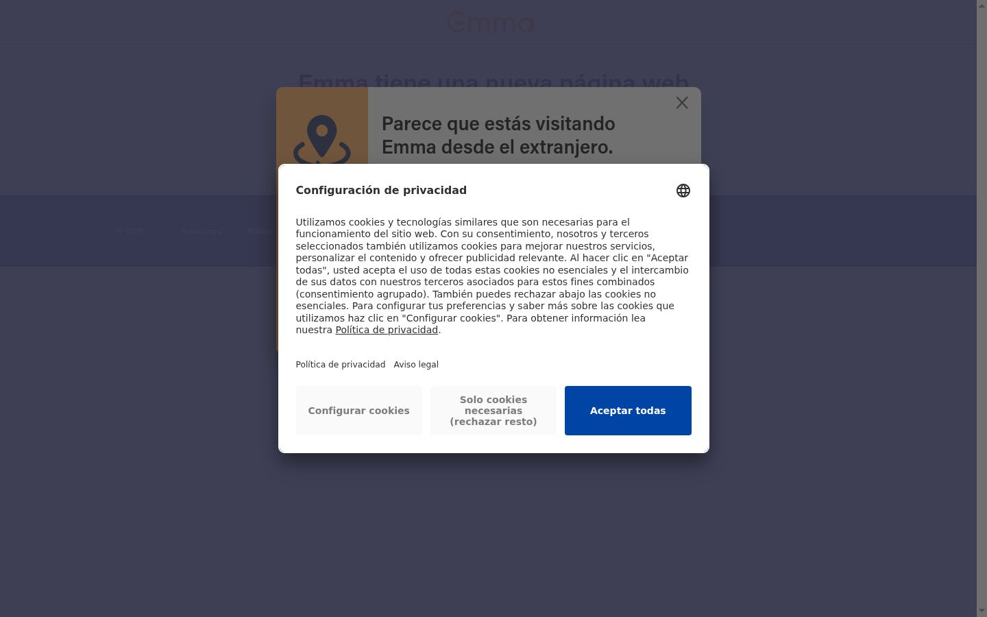 Sutikimo reklamjuostės, rodytos prieš bet kokią sąveiką, ekrano kopija