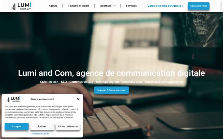 Screenshot of lumiandcom.fr