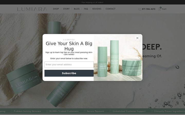 Screenshot of lumiara.com