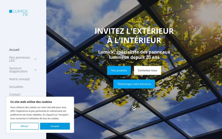 Screenshot of lumick.fr