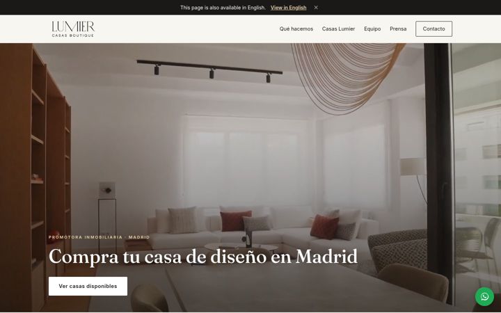 Screenshot of lumier.es