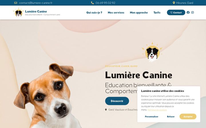 Screenshot of lumiere-canine.fr