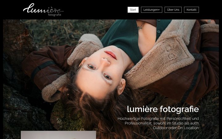 Screenshot of lumiere-fotografie.de