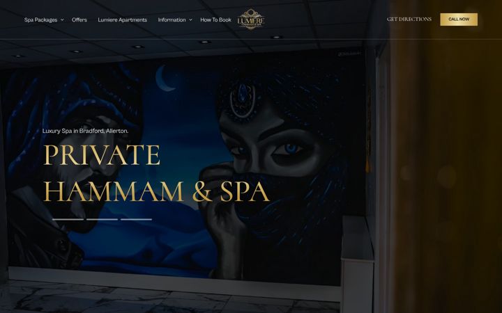 Screenshot of lumierehammam.co.uk