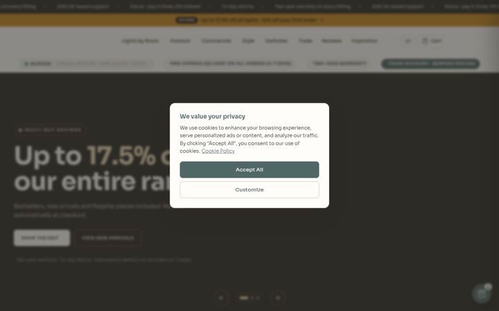 Screenshot of lumierehome.co.uk