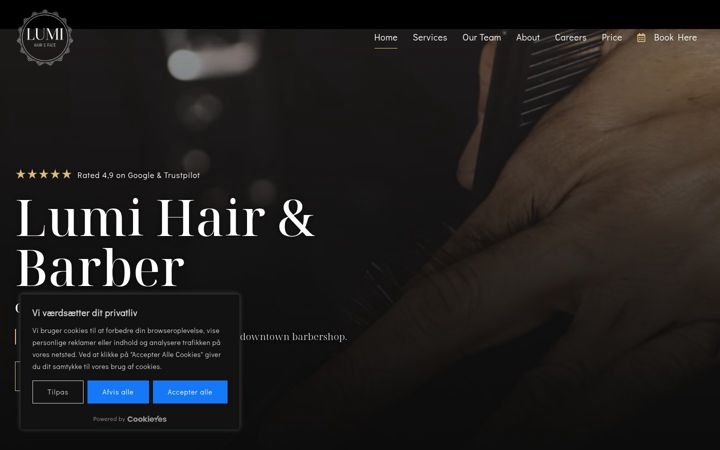 Ekrānuzņēmums no lumihair.dk