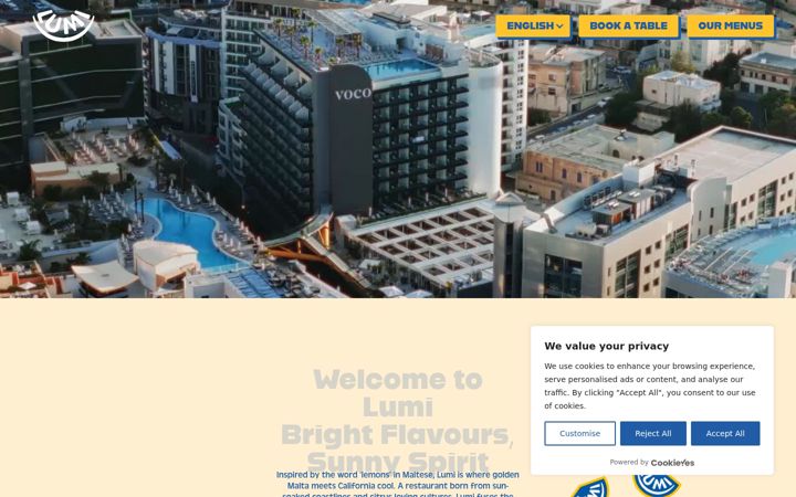 Screenshot of lumimalta.com
