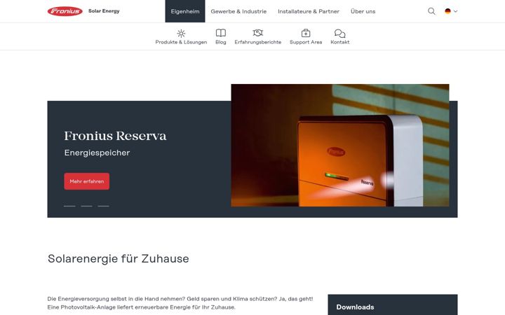 Screenshot of lumina-pv.de