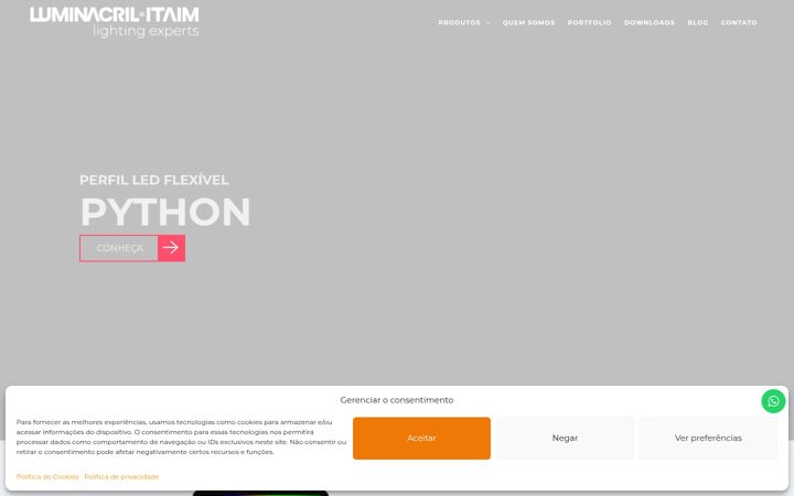 Screenshot of luminacril-itaim.com.br