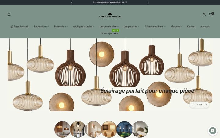 Screenshot of luminairemaison.fr