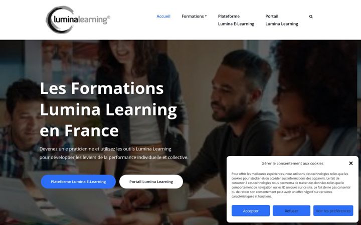 Screenshot of luminalearningfrance.fr