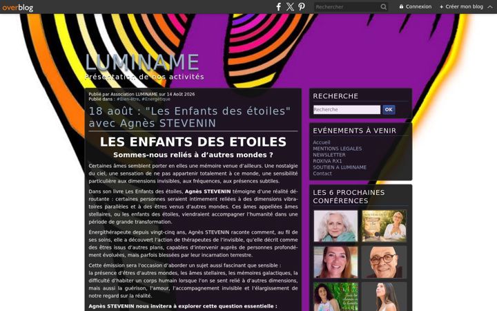Screenshot of luminame.fr
