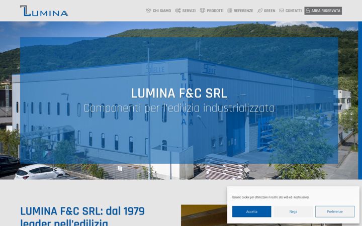 Screenshot of luminapannelli.com