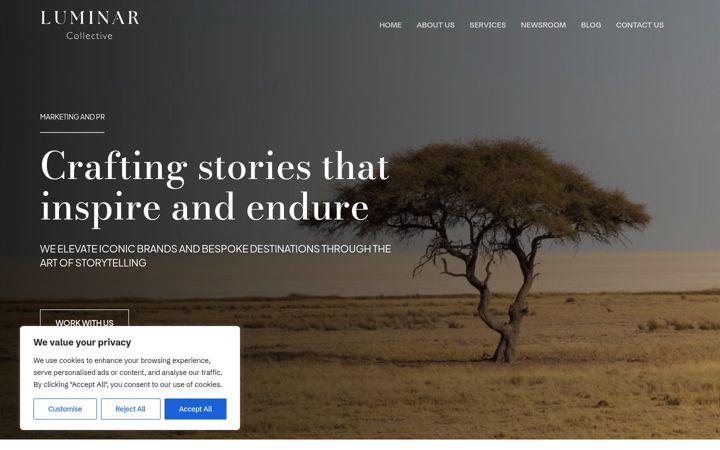 Screenshot of luminarcollective.com