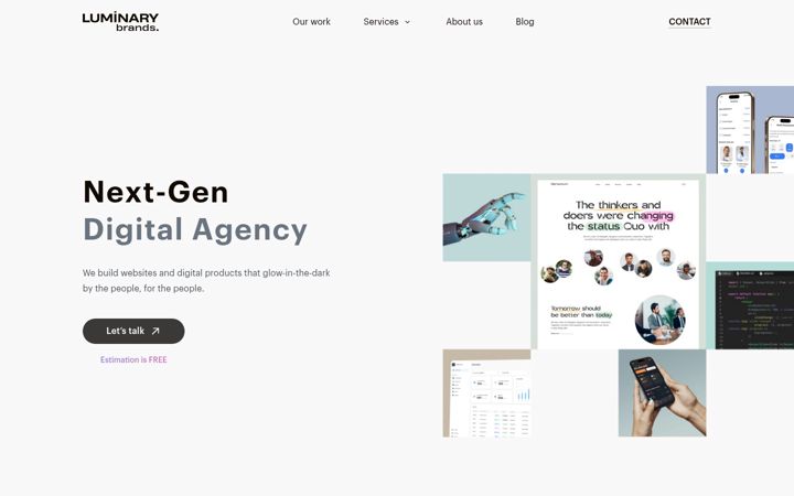 Screenshot of luminarybrands.co.uk