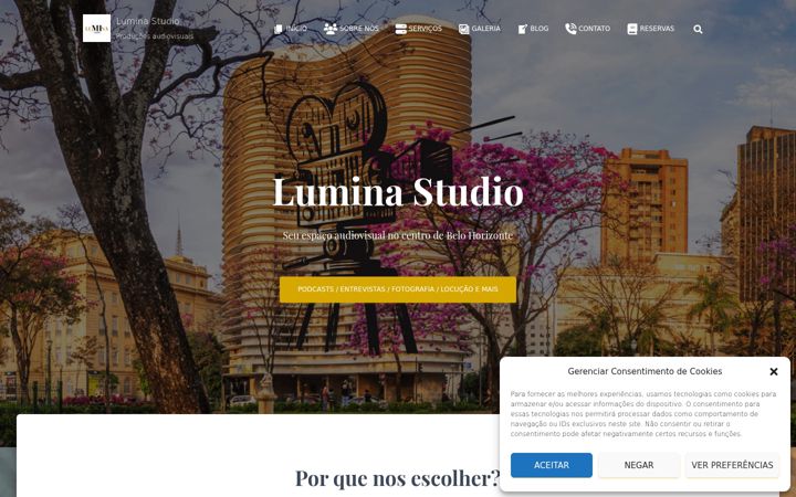 Screenshot of luminastudio.com.br