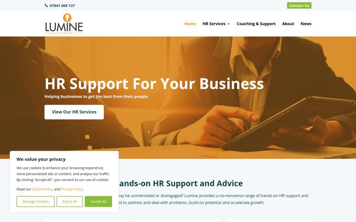 Screenshot of lumine.co.uk