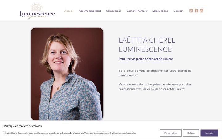 Screenshot of luminescence.bzh