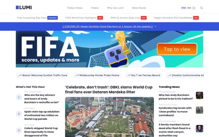Screenshot of luminews.my