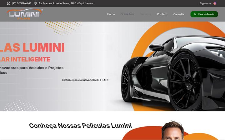 Screenshot of luminifilms.com.br
