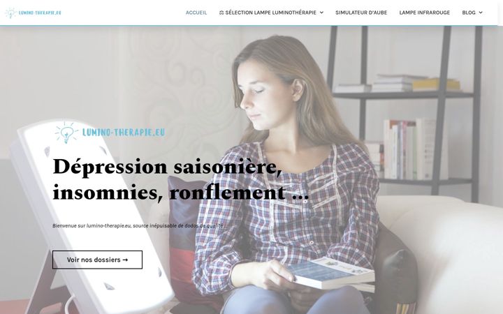 Screenshot of lumino-therapie.eu