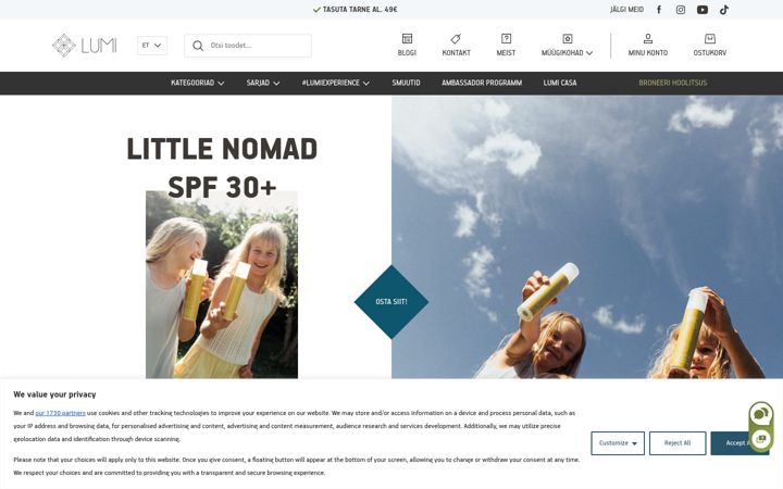 Screenshot of luminordic.com