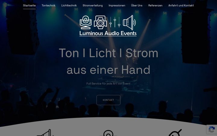 Screenshot of luminousaudio-events.de
