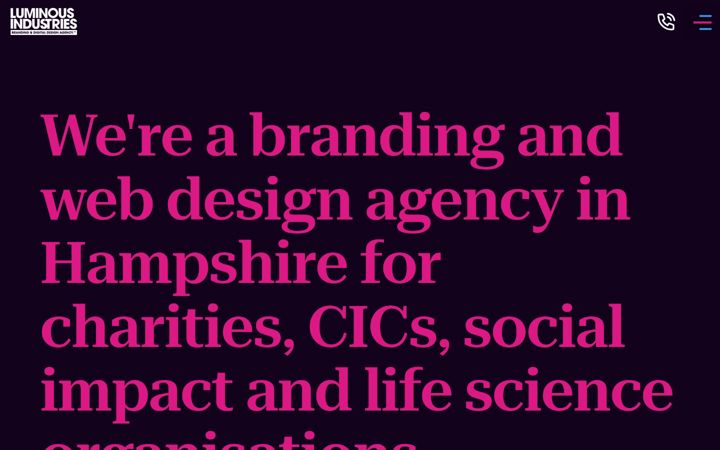 Screenshot of luminousindustries.co.uk