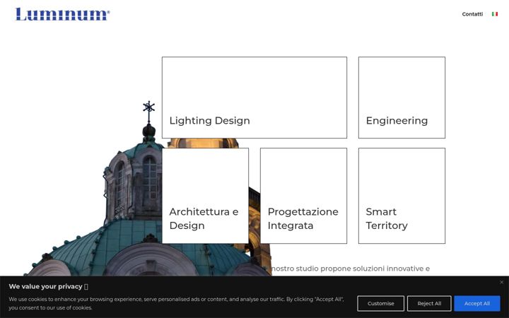 Screenshot of luminum.it