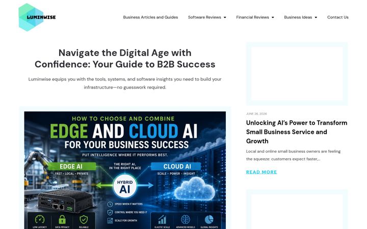 Screenshot of luminwise.com