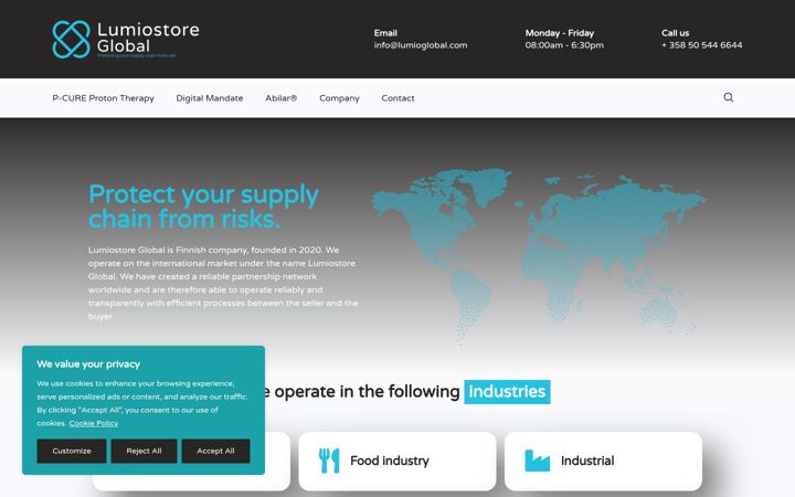 Screenshot of lumioglobal.com
