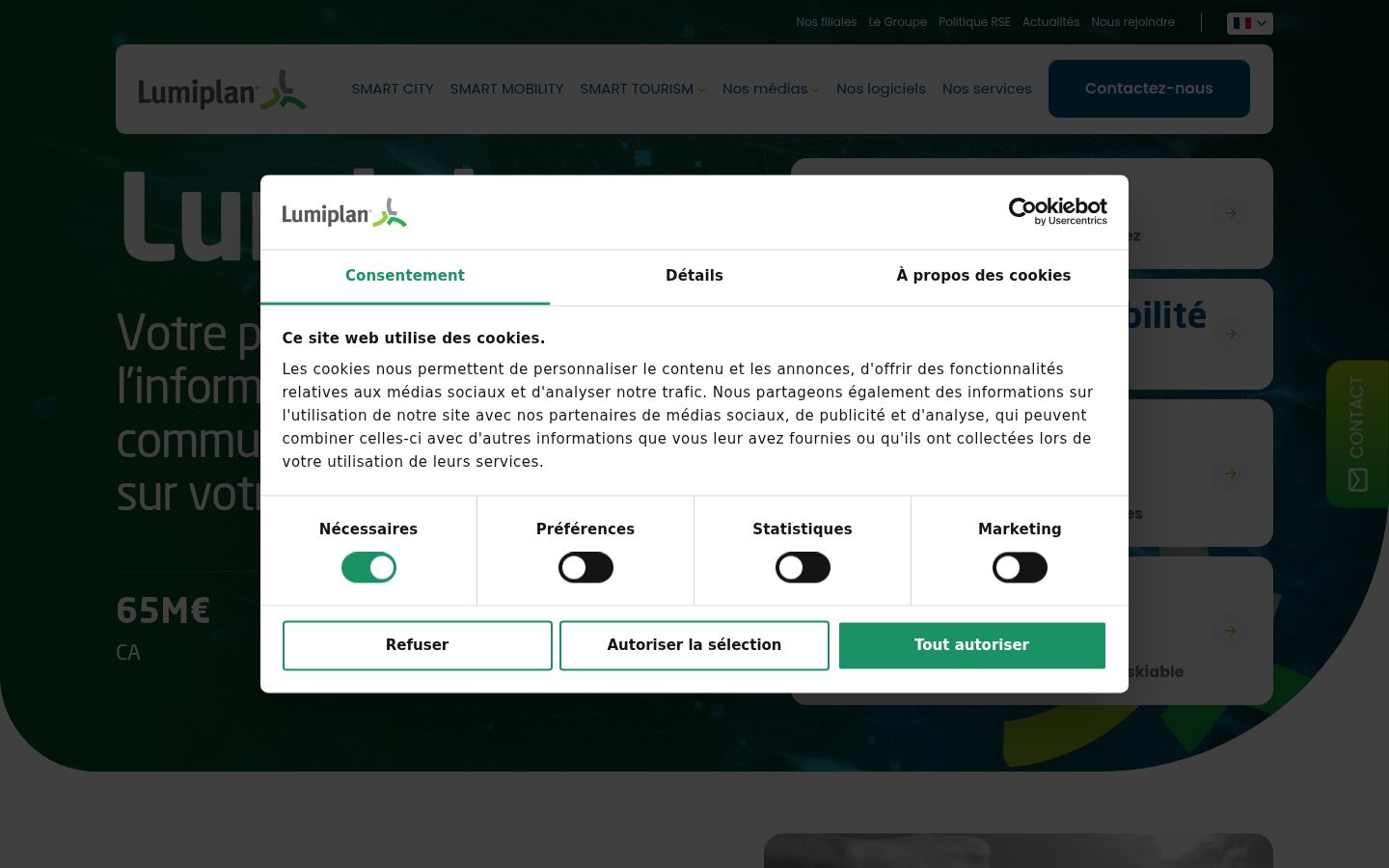 Snímek obrazovky baneru souhlasu zobrazeného před jakoukoli interakcí