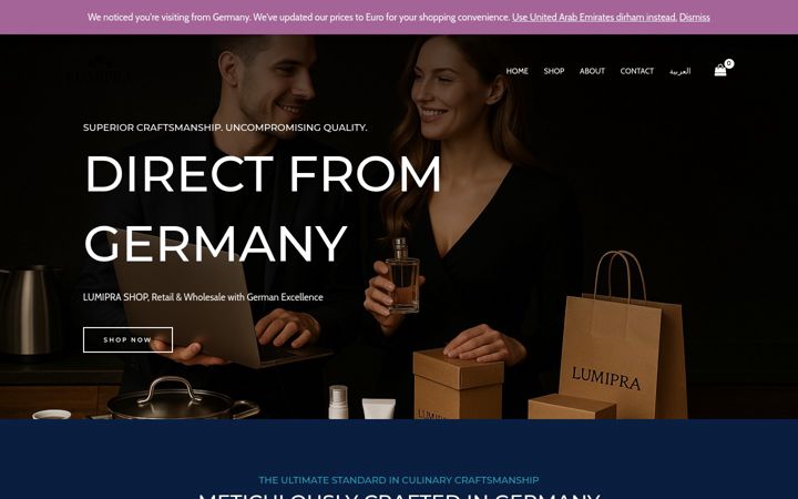 Screenshot of lumipra-shop.de