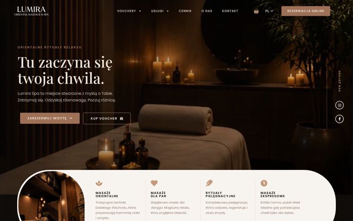 Screenshot of lumira.pl