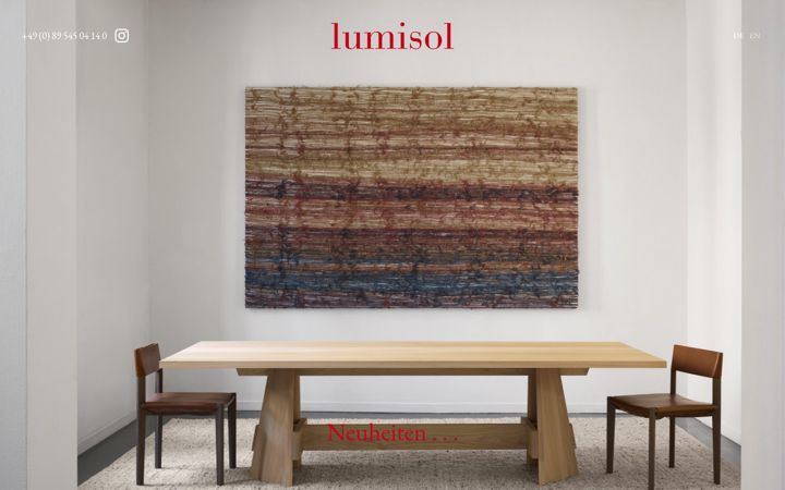 Screenshot of lumisol.com
