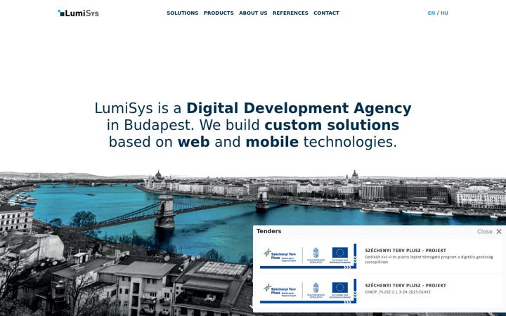 Screenshot of lumisys.eu