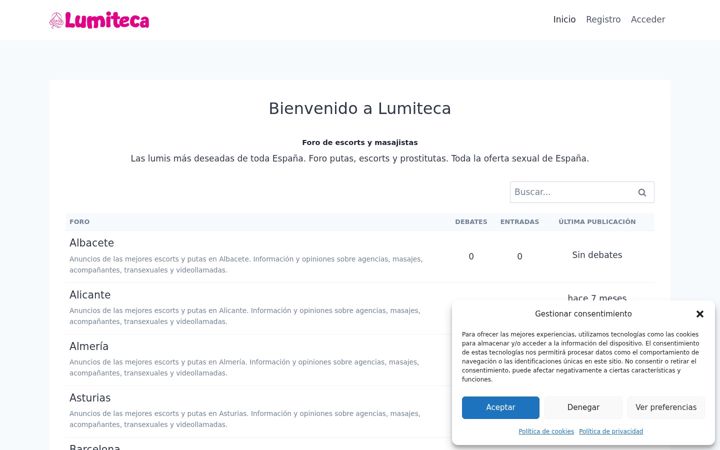 Screenshot of lumiteca.com