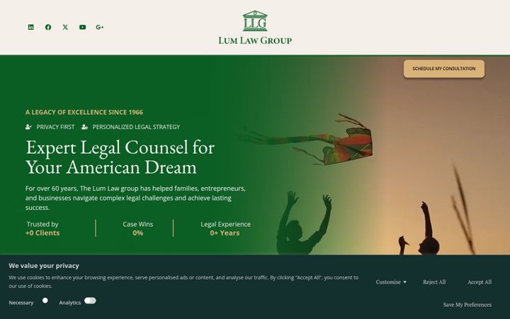 Screenshot of lumlawgroup.com