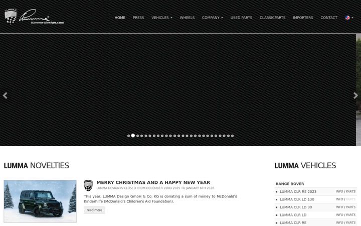 Screenshot of lumma-design.com