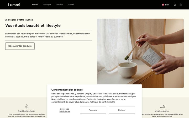 Screenshot of lummicare.com