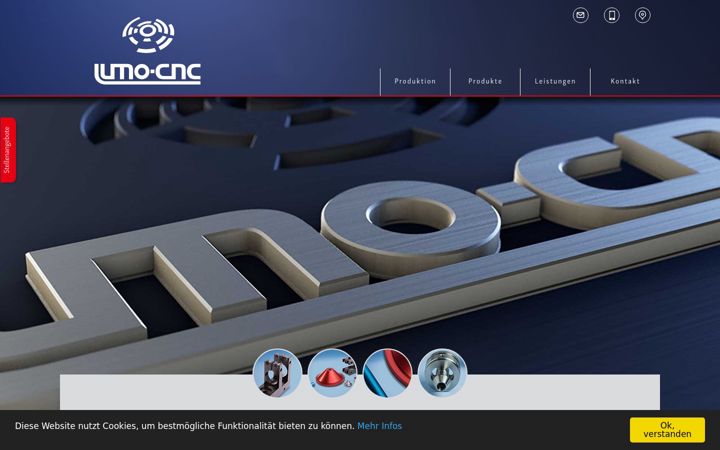 Screenshot of lumo-cnc.de