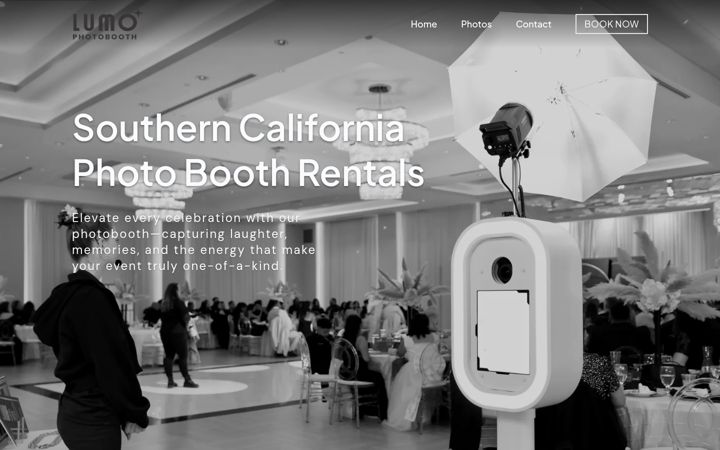 Screenshot of lumophotobooth.com