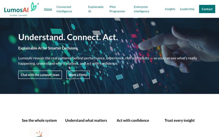 Screenshot of lumosai.co.uk