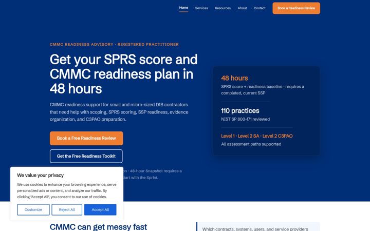 Screenshot of lumosinnovations.com