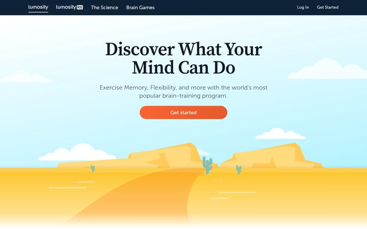 Screenshot of lumosity.com