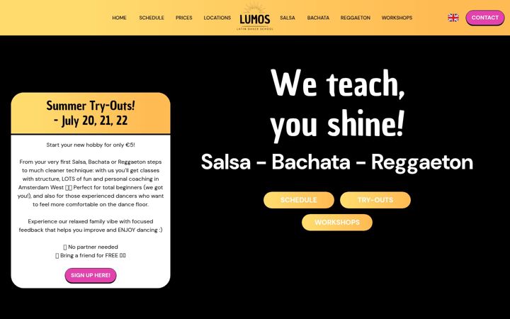Screenshot van lumoslatin.nl
