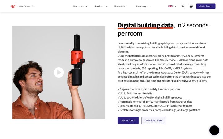 Screenshot of lumoview.com