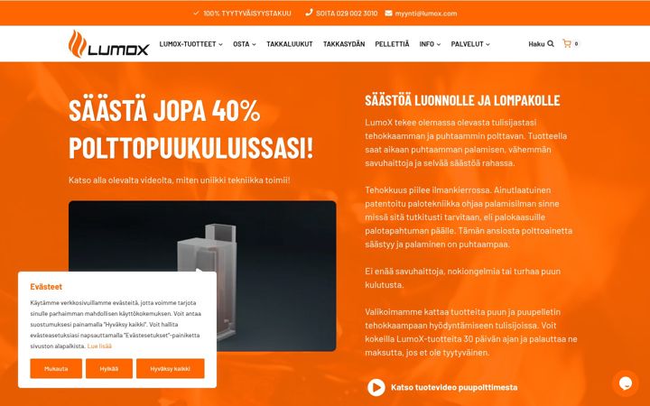 Screenshot of lumox.com