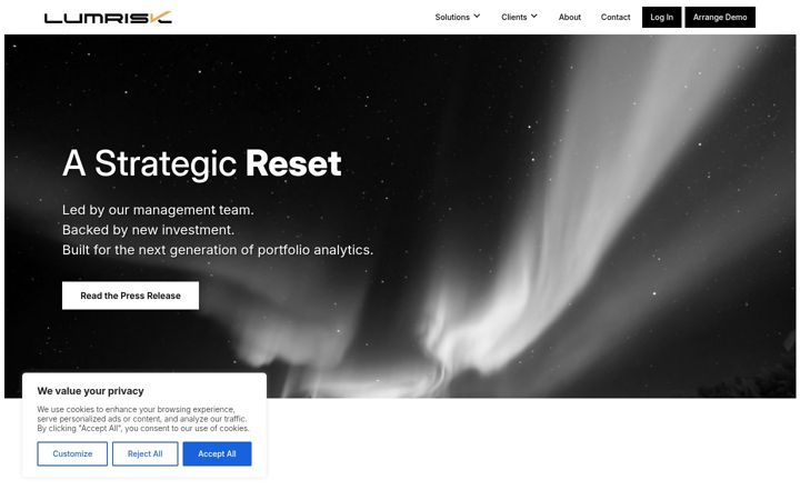 Screenshot of lumrisk.com