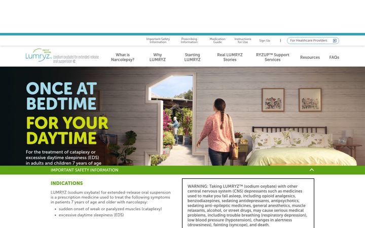 Screenshot of lumryz.com